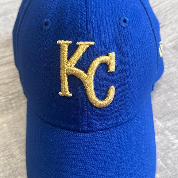 39Thirty Kansas City Royals Toddler Baseball Hat Cap Stretch Fit Blue Gold Logo - Picture 3 of 5